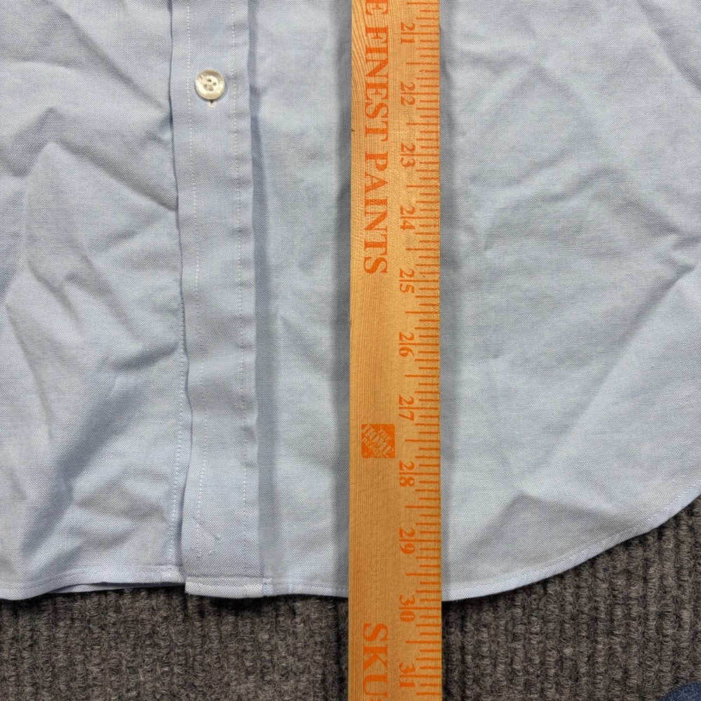 Irvine Park Mens Light Blue Long Sleeve Button Down Oxford Shirt Size 16.5 - Picture 5 of 9